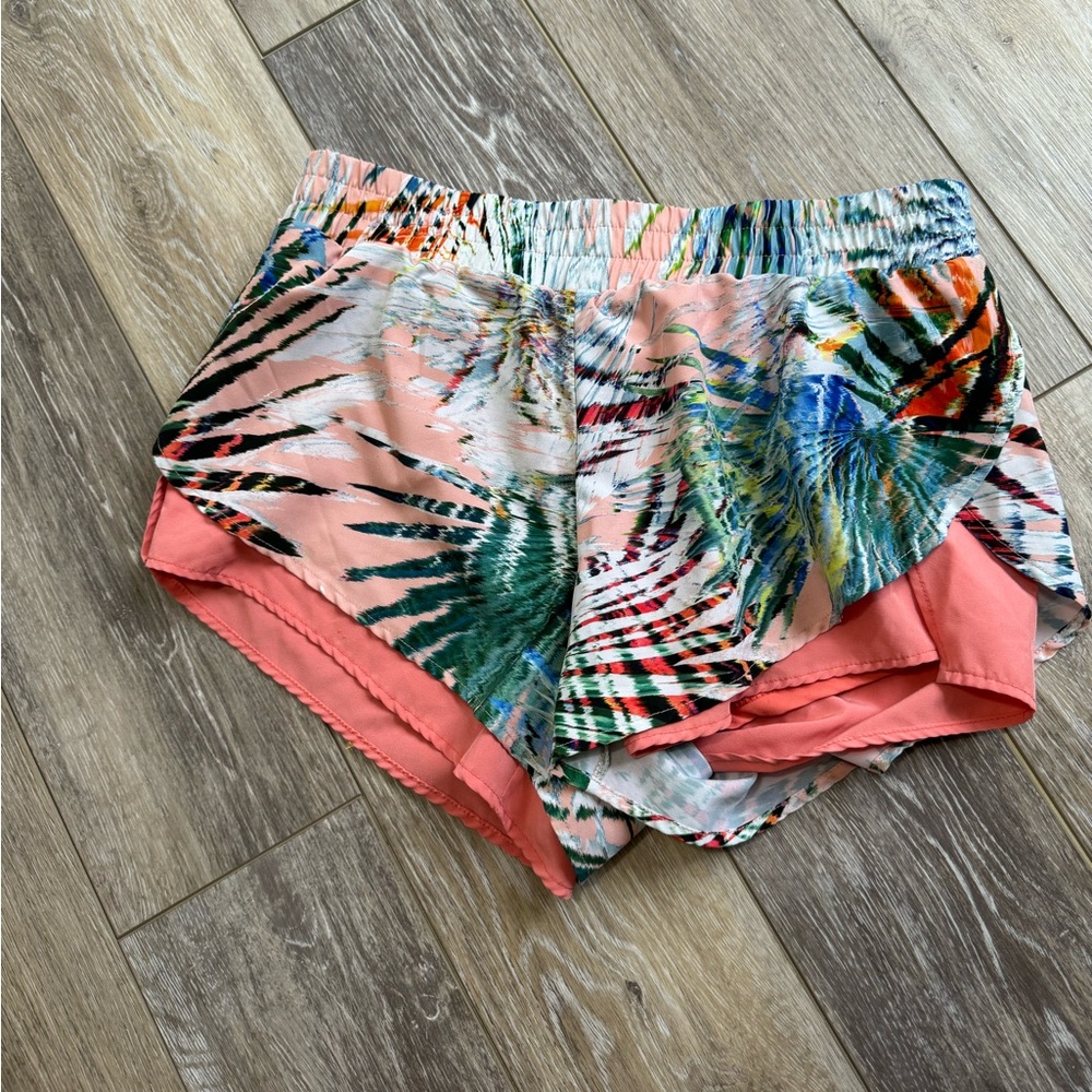Fabletics Palm Printed Athletic Shorts
